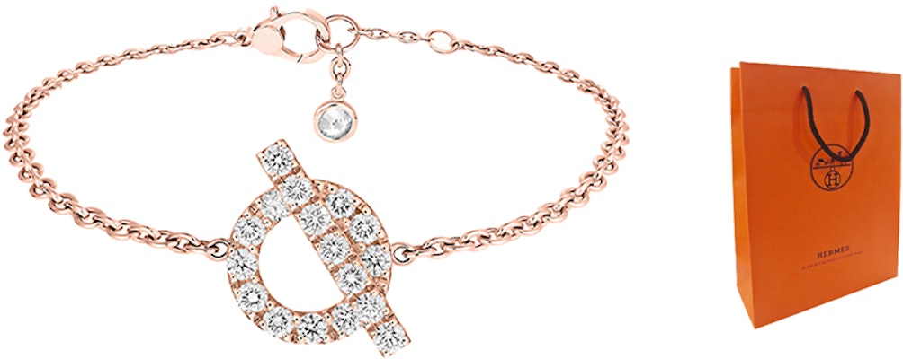 (W) Pulsera HERMÈS Clásica Diamantes Oro Rosa 18K para Mujer H219411B-00SH Lookbook (W) Pulsera HERMÈS Clásica Diamantes Oro Rosa 18K para Mujer H219411B-00SH