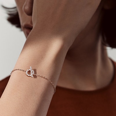 (W) Pulsera HERMÈS Clásica Diamantes Oro Rosa 18K para Mujer H219411B-00SH 1