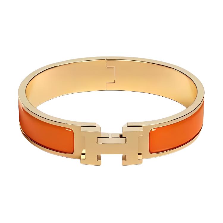 (Women) HERMES Classic H Enamel Bracelet for Women. H700001F-8AGM