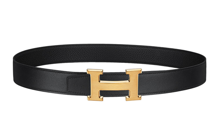 Order (W) 에르메스 클래식 매트 골드 버클 가죽 벨트 블랙 3.2cm H064544CM2M-H073996CAAF075