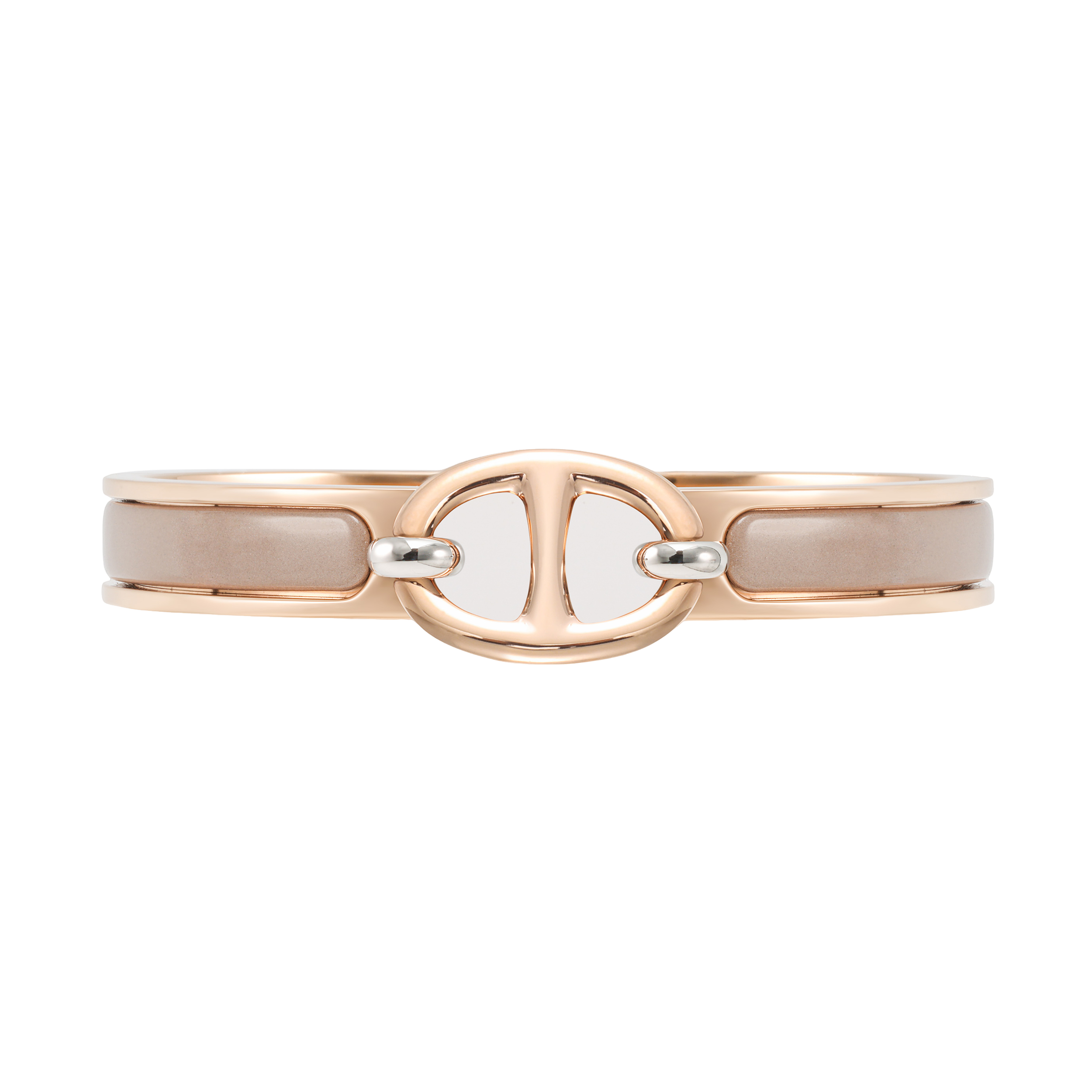 Lookbook (Women) HERMES Classic Pig Nose Metal Bracelet for Women. H20900FO19PM