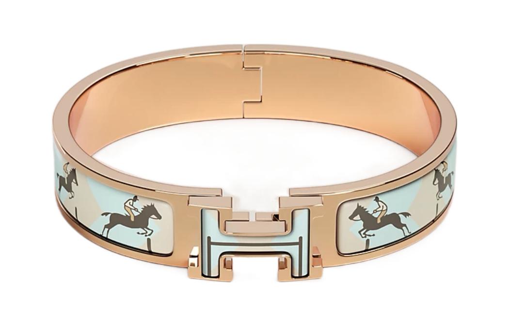 (Women) HERMES Clic-H Les Allures Fashion Embossed Bracelet Women Rose Gold. H702317FOE4PM 圖 2