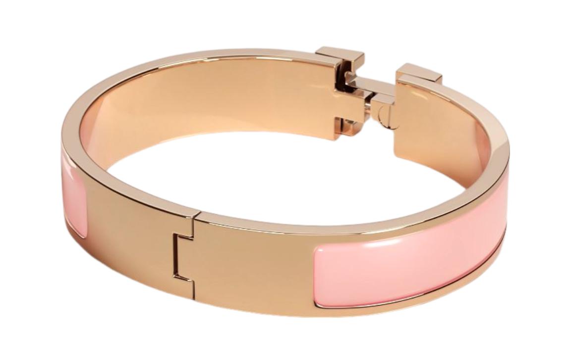Lookbook (Women) HERMES Clic H Enamel Bracelet  Simple Design H700001FO1ZGM