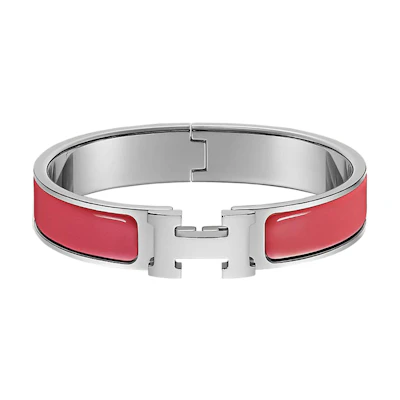 (Women) HERMES Clic H Narrow Bracelet Coral Red for Women. H700001FP95GM