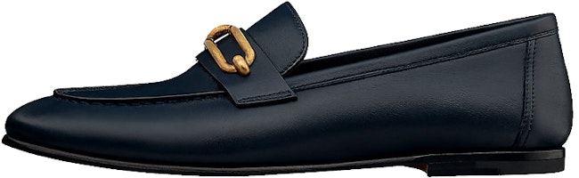(Women) HERMES Colette 'Roulis Gold Buckle Blue' Loafer H211041Z-H8 (Women) HERMES Colette 'Roulis Gold Buckle Blue' Loafer H211041Z-H8