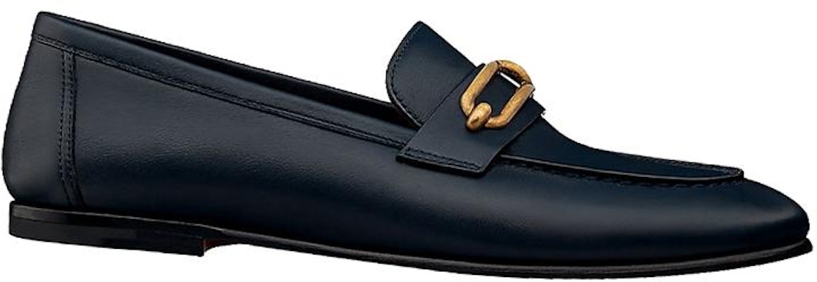 (Women) HERMES Colette 'Roulis Gold Buckle Blue' Loafer H211041Z-H8 Order (Women) HERMES Colette 'Roulis Gold Buckle Blue' Loafer H211041Z-H8