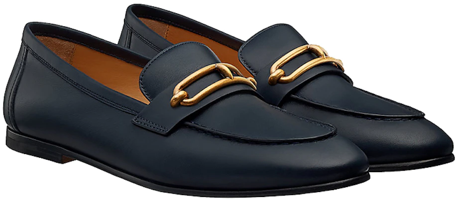 (Women) HERMES Colette 'Roulis Gold Buckle Blue' Loafer H211041Z-H8 Lookbook (Women) HERMES Colette 'Roulis Gold Buckle Blue' Loafer H211041Z-H8