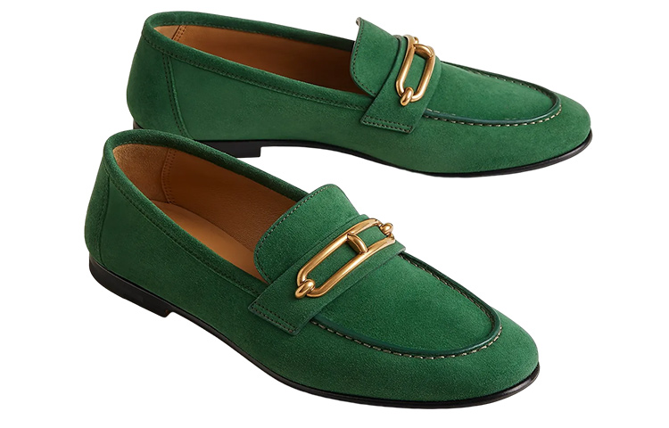 Shop (W) エルメス コレット ローファー (グリーン) H221157Z-H0