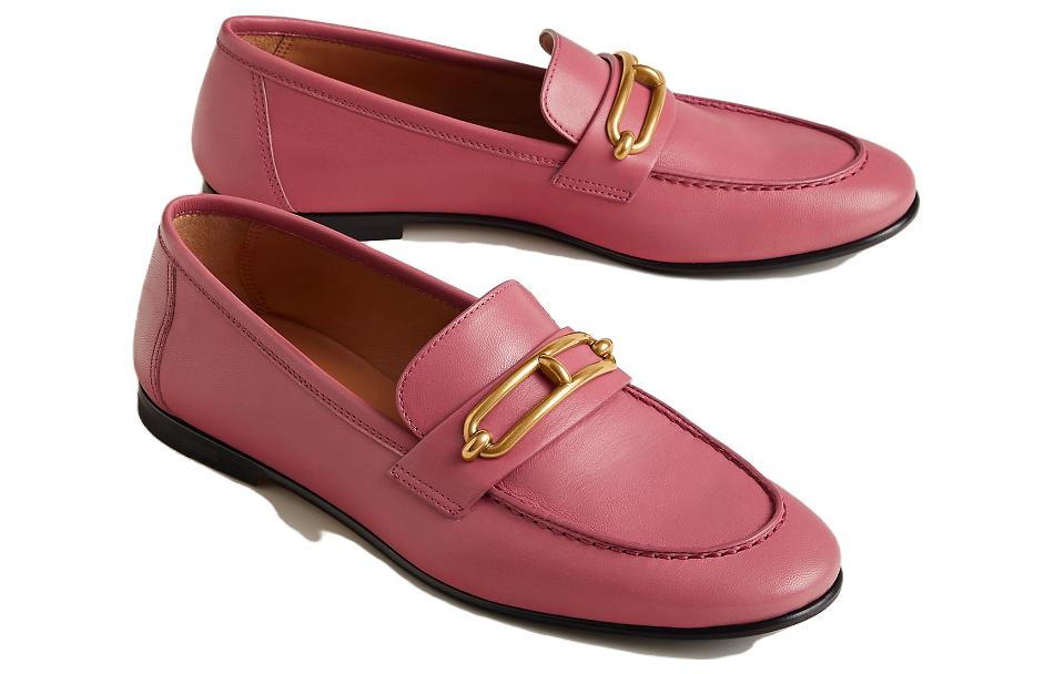 Lookbook HERMES愛馬仕 Colette 休閒舒適 樂福鞋 女款 粉色