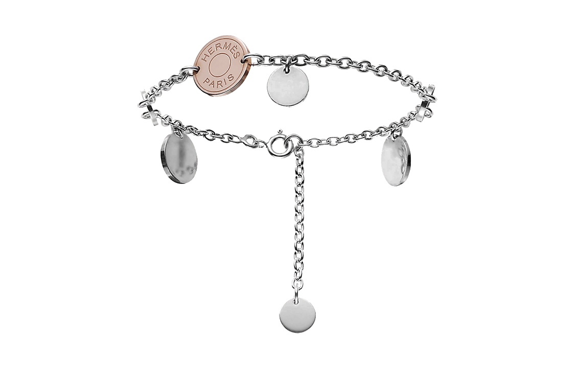 (Women) HERMES Confettis 925 Silver Rose Gold Bracelet for Women. H104820B-00SH 圖 2