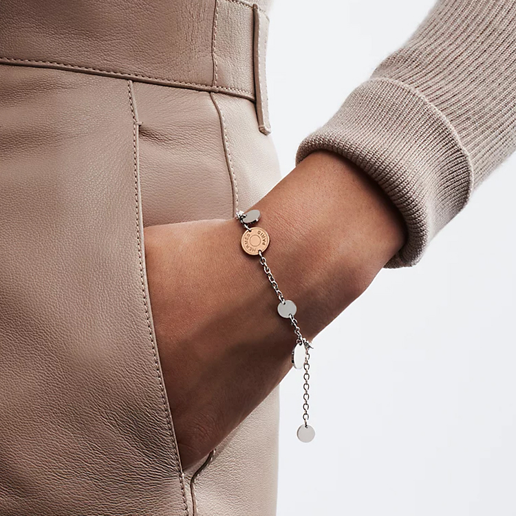 (Women) HERMES Confettis 925 Silver Rose Gold Bracelet for Women. H104820B-00SH 圖 3