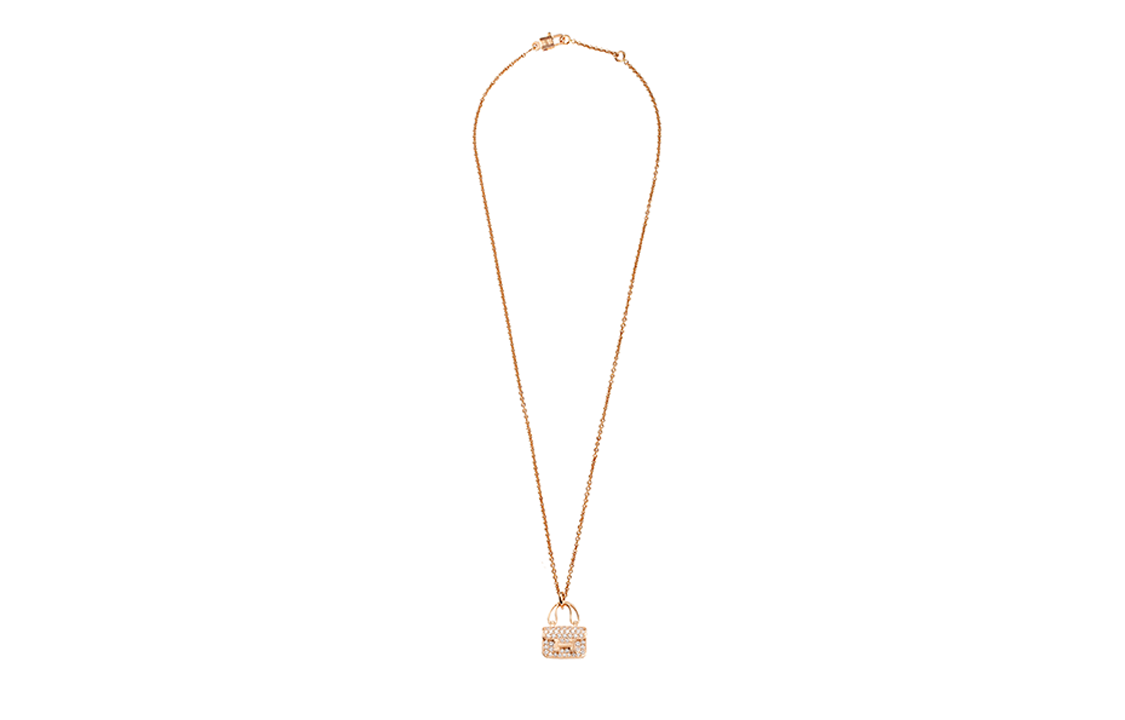 (Women) HERMES Constance Amulet Simple Fashion Rose Gold Diamond Necklace for Women. H121312B-00 圖 4
