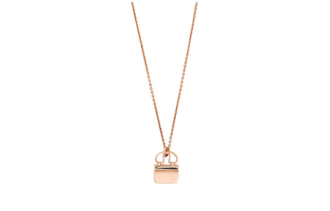 (Women) HERMES Constance Amulette 18K Rose Gold Diamond Necklace for Women H109615B-00 圖 6