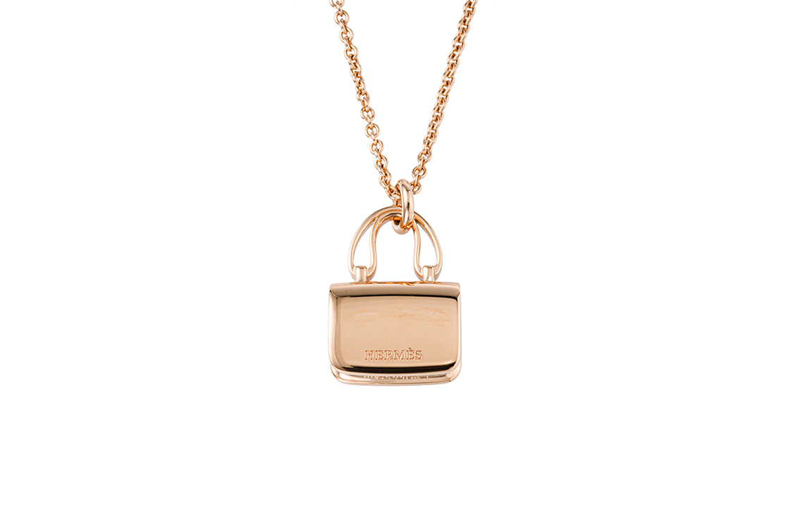 (Women) HERMES Constance Charm Necklace Pink Stardust 18K Rose Gold for Women H121303B-00 圖 3