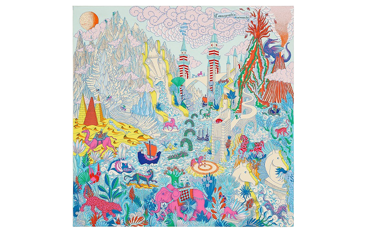 (Women) HERMES Cosmos Universe Print Fashion Silk Scarf for Women - Light Blue H003365S-09 圖 2