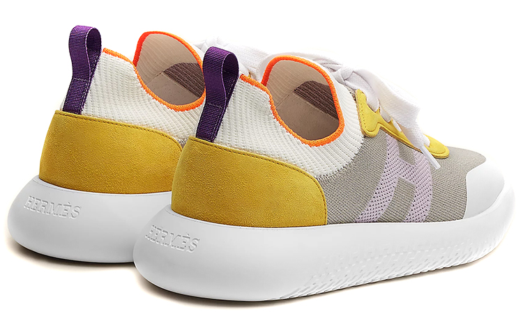 Shop (W) HERMES Crew Low ''Grijs Geel Wit'' H211109Z-2D