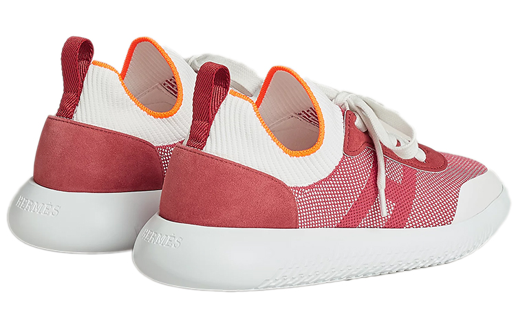 Shop HERMES愛馬仕 Crew 山羊皮運動 低幫 生活休閒鞋 女款 粉