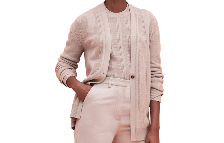 Order (Women) HERMES Crewneck Wool Sweater Beige H0H2702DDC3