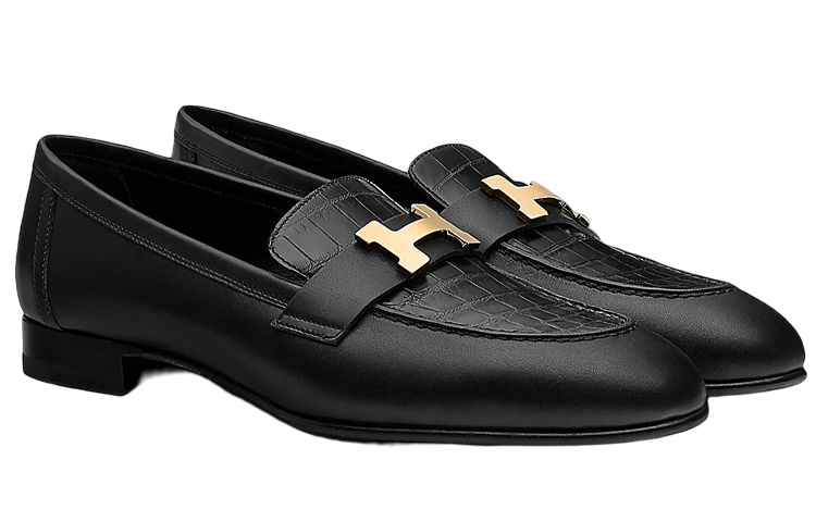 (W) HERMES Crocodile Loafer 'Black' 圖 3