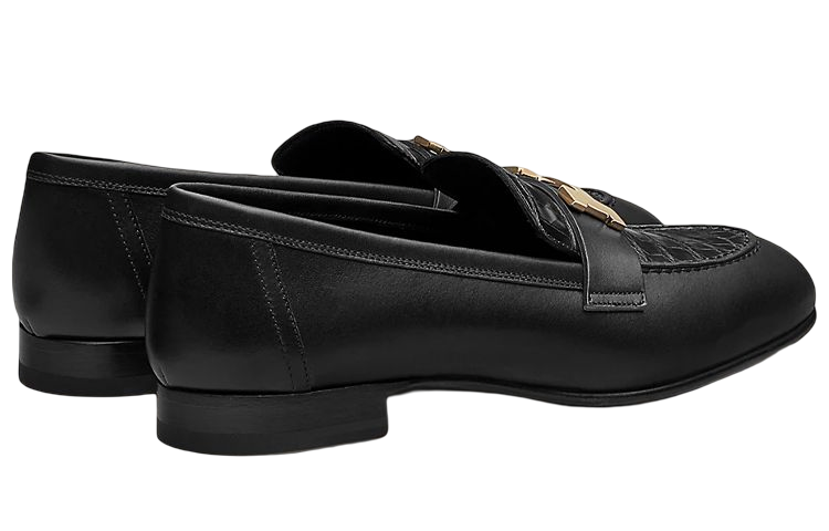 (W) HERMES Crocodile Loafer 'Black' 圖 4