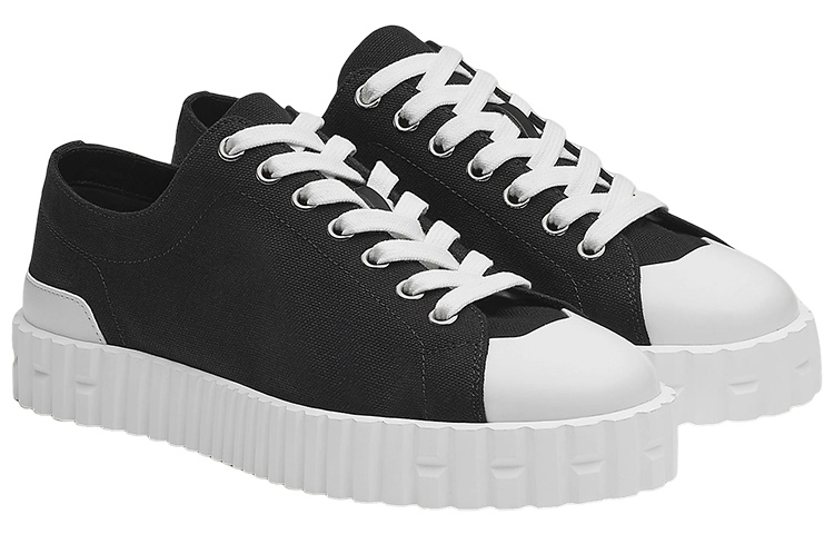 Shop HERMES 愛馬仕 CROSS 低筒時尚板鞋 女款 黑色