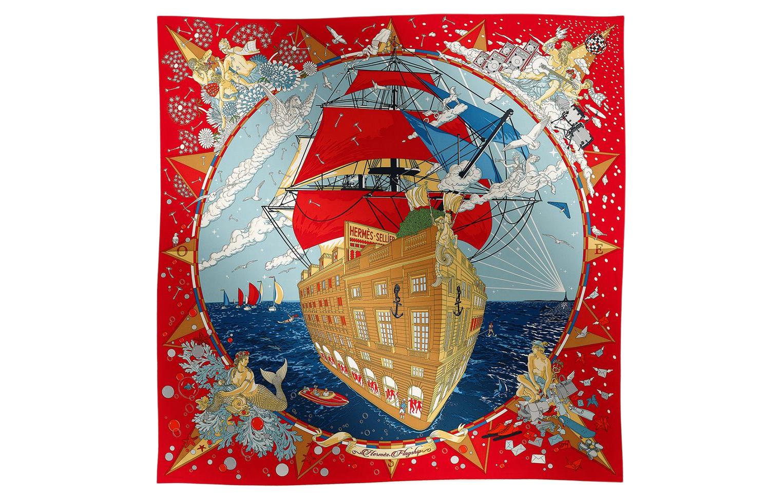 (Women) HERMES Cruise Party  Multicolor Silk Scarf. H004091S 11 圖 2