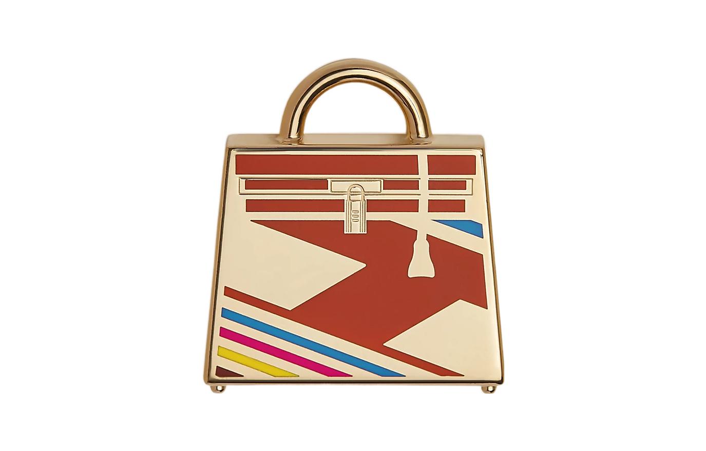 (Women) HERMES Curiosite Kelly Laque H Vibration Gold Charm for Women. H071730FD02