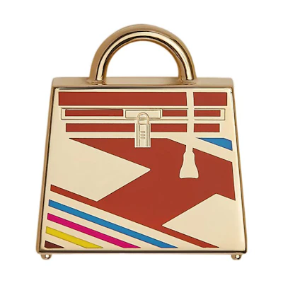 (Women) HERMES Curiosite Kelly Laque H Vibration Gold Charm for Women. H071730FD02