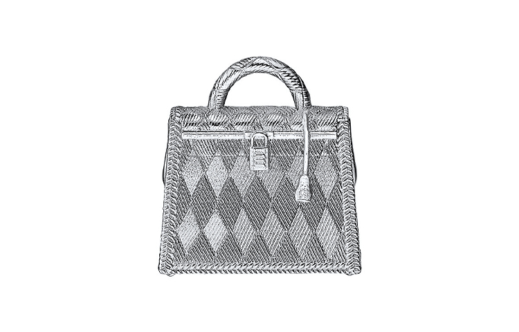 (Women) HERMES Curiosite Kelly Palladium Pendant Necklace Silver for Women. H071663FP-00