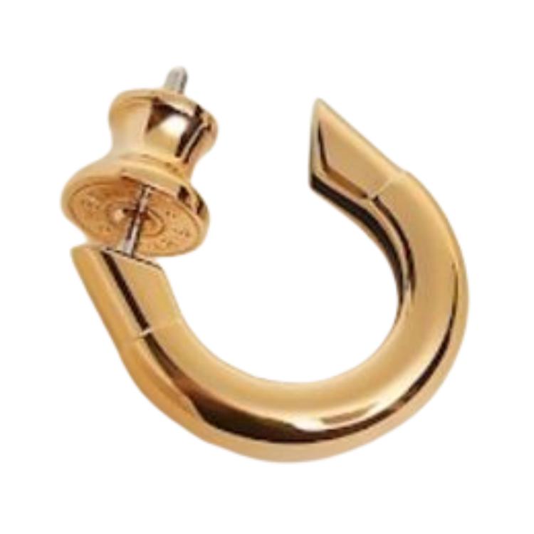 Order (W) HERMES 弧形設計 鈀金耳環 多色 107894997