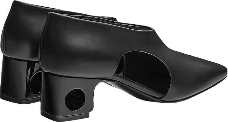 (W) HERMES Sepatu Boot Hitam Ankle Kulit Anak Sapi Cut-Out H221025Z-02 Shop (W) HERMES Sepatu Boot Hitam Ankle Kulit Anak Sapi Cut-Out H221025Z-02