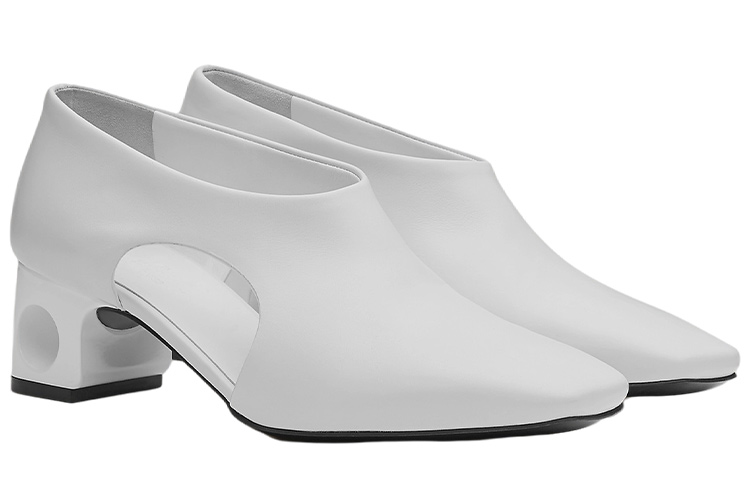 Lookbook (Women) HERMES Cut-Out Calfskin Shoes 'White' H221025Z-90