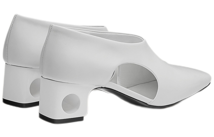 Purchase (Women) HERMES Cut-Out Calfskin Shoes 'White' H221025Z-90