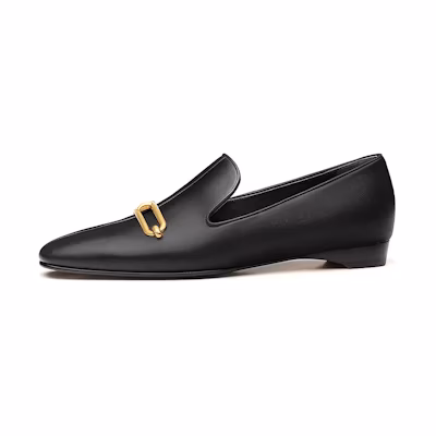 (W) HERMES Dalhia 'Black Goat Leather'