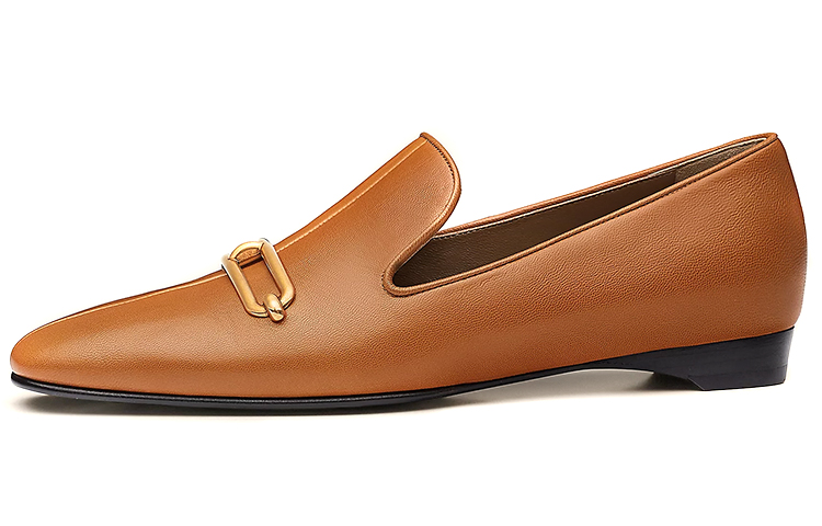 (W) HERMES Dalhia Loafer 'Brown Goat Leather'