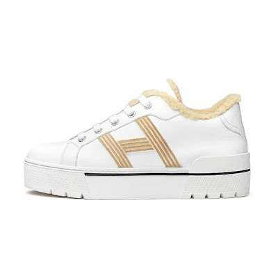 (W) HERMES Dare 'White Calfskin and Wool'