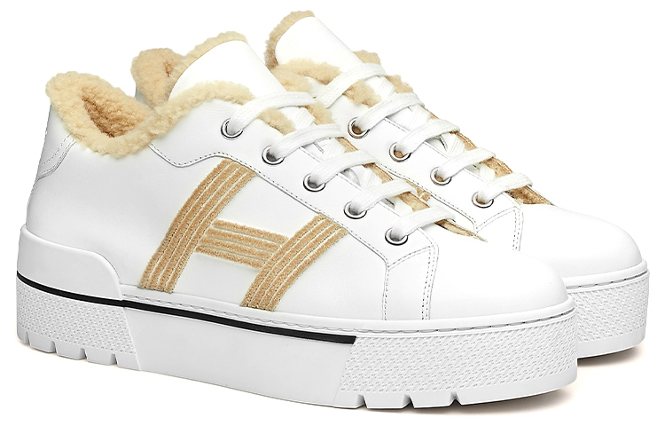 Shop (Women) HERMES Dare 'White Calfskin and Wool' H212208Z-90