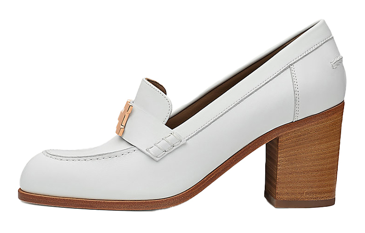 (Women) HERMES Dauphine High Heel 'White' H212093Z-90