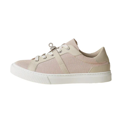 (W) HERMES Day Canvas Low-Top 'Berry Red'