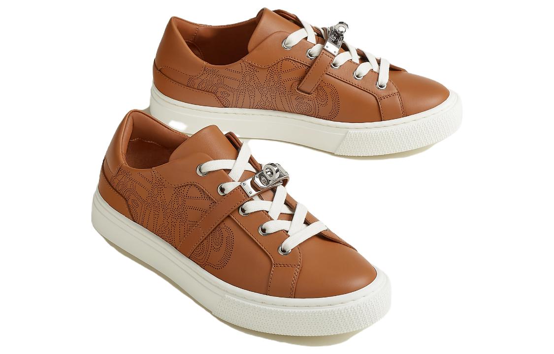 Lookbook HERMES愛馬仕 Day 休閒百搭 低幫 板鞋 女款 棕色