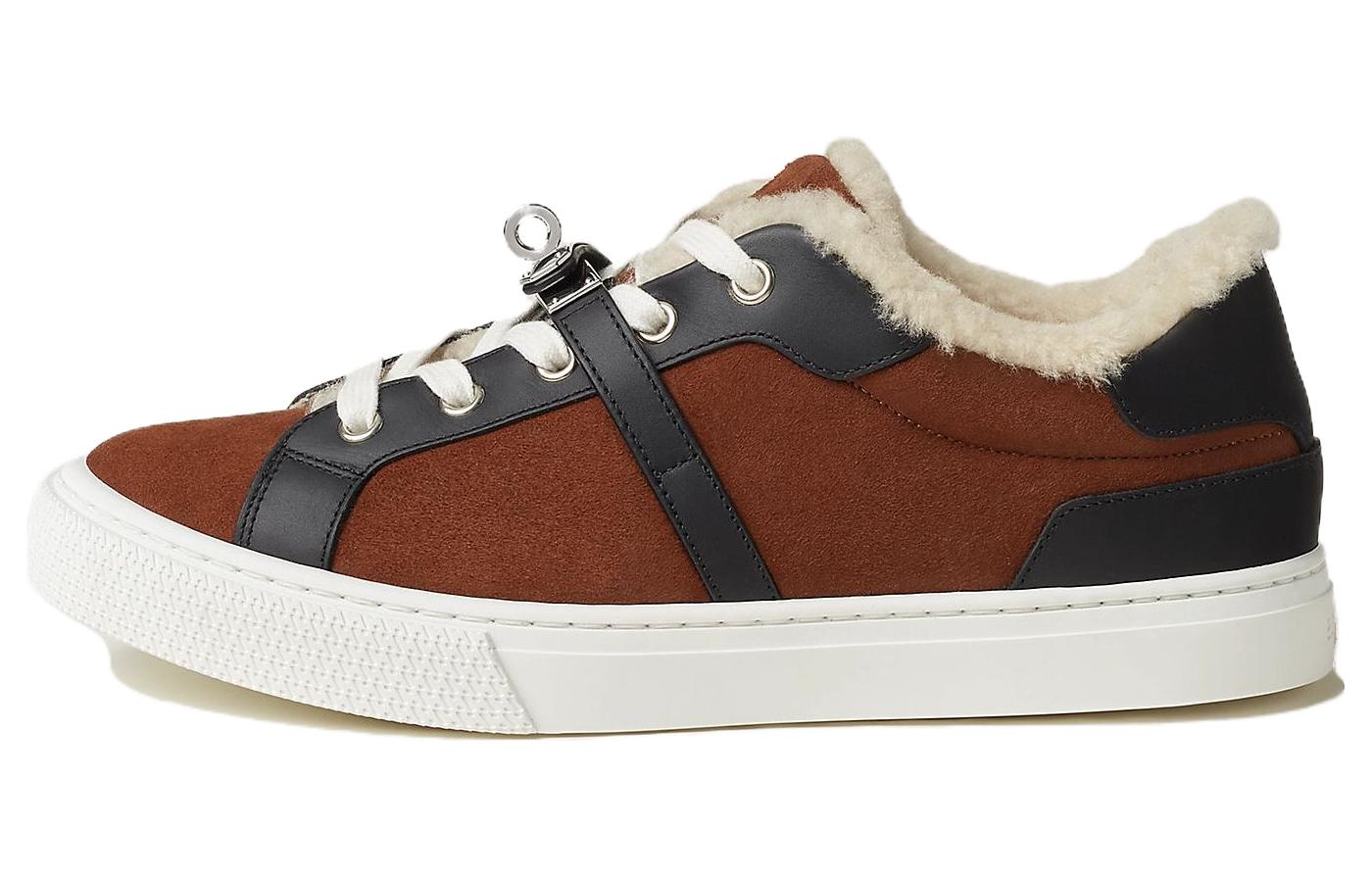 (Women) HERMES Day Low Top Sneaker 'Brown Leather Lace-Up' H232175Z-20
