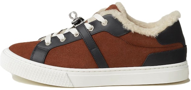 HERMES愛馬仕 Day 小牛皮 圓頭繫帶 低幫 板鞋 女款 棕色 Buy HERMES愛馬仕 Day 小牛皮 圓頭繫帶 低幫 板鞋 女款 棕色