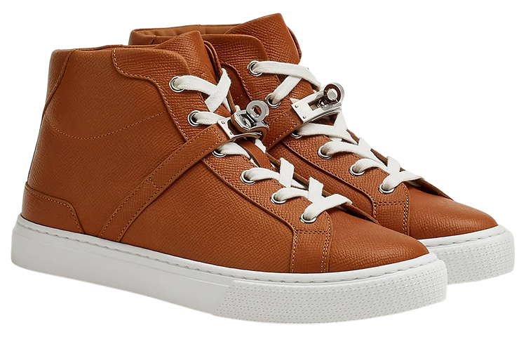 Lookbook (W) HERMES Daydream High-Top 'Blanco Marrón' H222184Z-A33