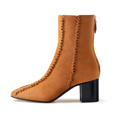 (W) HERMES Dear Suede Ankle Boots 'Brown'