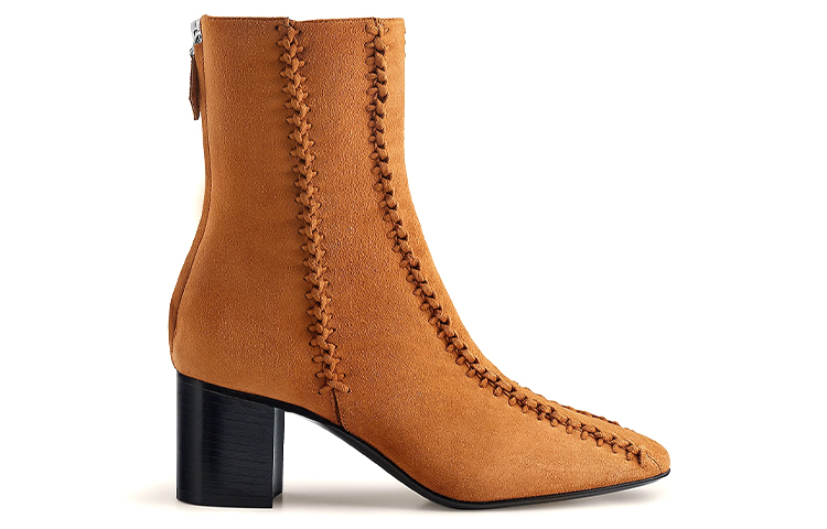 (W) HERMES Dear Suede Ankle Boots 'Brown' 圖 2