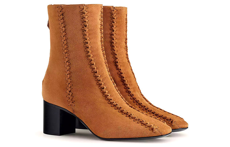 (W) HERMES Dear Suede Ankle Boots 'Brown' 圖 3