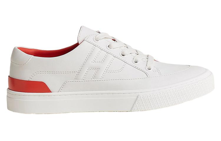 Order (W) エルメス　ディープレザー ローカットスニーカー (白) H212266Z-94