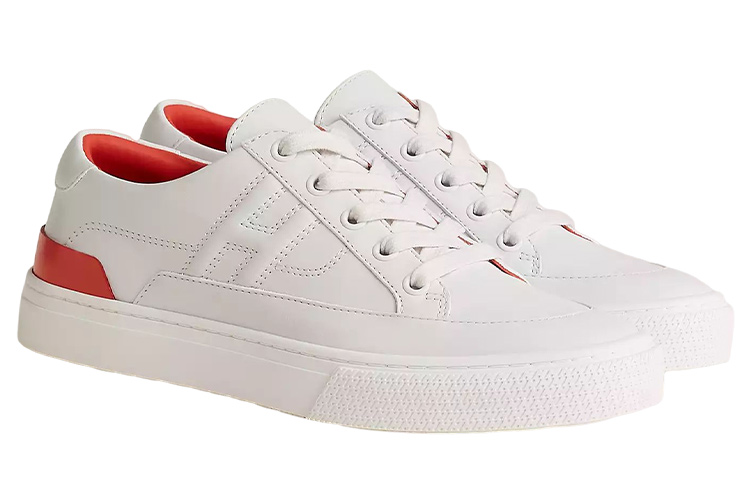Shop (W) HERMES Scarpe Basse in Pelle ''Sneakers Bianche alla Moda'' H212266Z-94