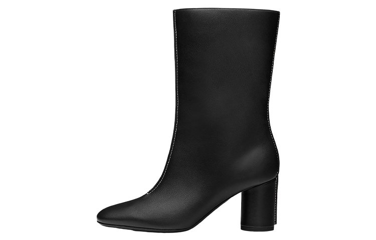 (W) HERMES Defile Leather Bootie 'Black Fashion'