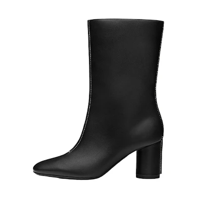 (W) HERMES Defile Leather Bootie 'Black Fashion'